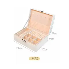 XTECH - Maletin Joyero 2 Niveles, Organizador De Joyas Blanco