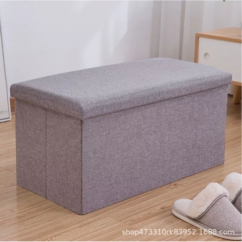 XTECH - Puff Silla Cubo Organizador Plegable Grande Gris