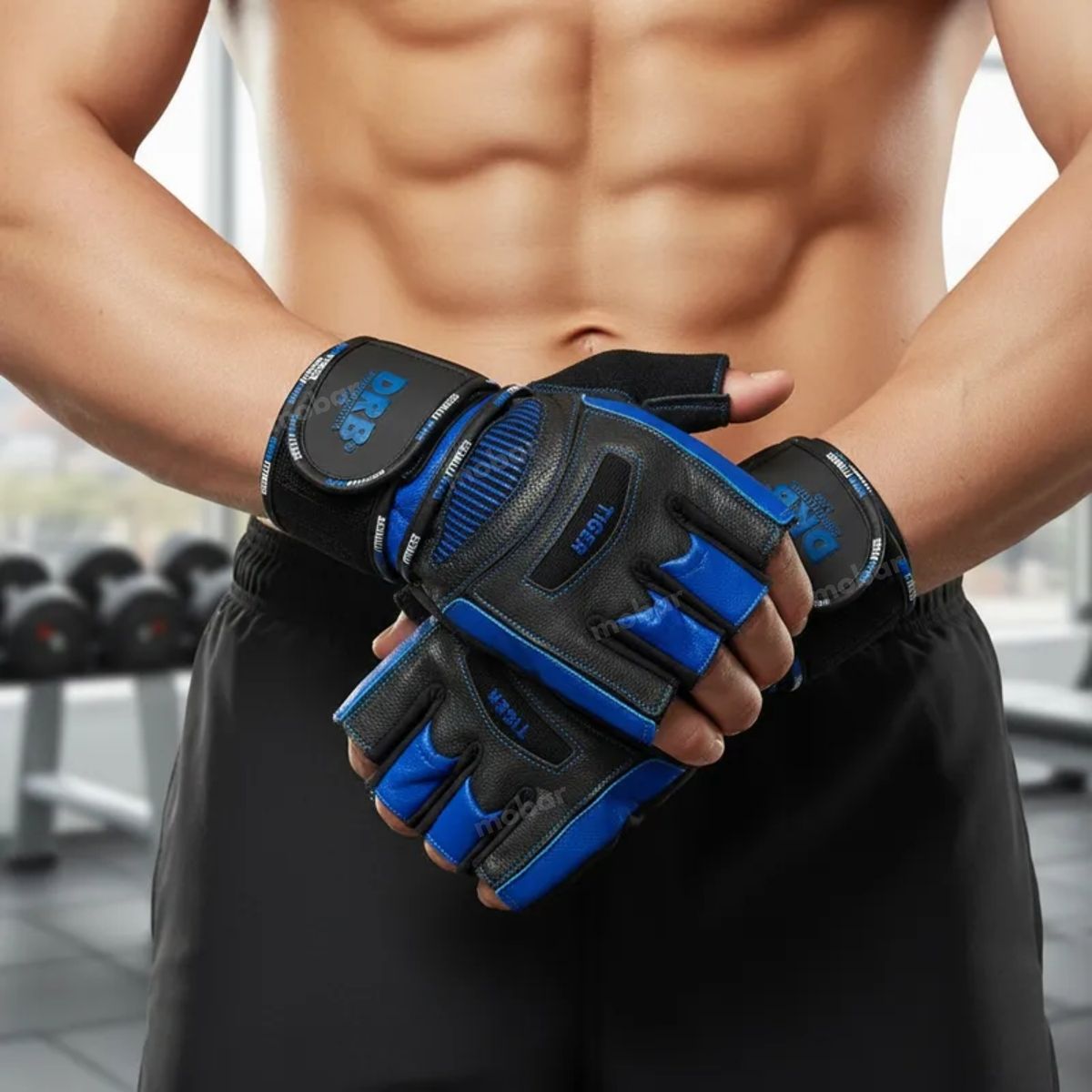 DRB - Guantes Gym Entrenamiento Pesas Gimnasio DRB Tiger Pro Cuero S-M-L-XL