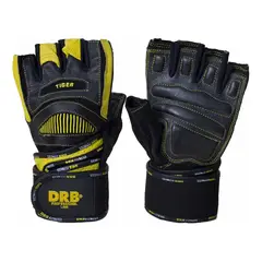 DRB - Guantes Gym Entrenamiento Pesas Gimnasio Tiger Pro Cuero S-M-L-XL