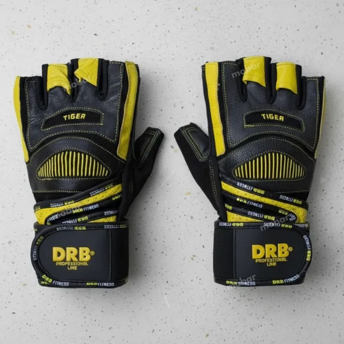 DRB - Guantes Gym Entrenamiento Pesas Gimnasio DRB Tiger Pro Cuero S-M-L-XL