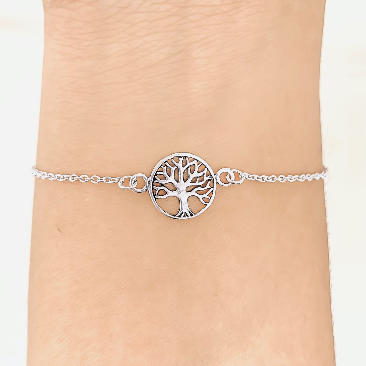 COGGIOLA - Pulsera Árbol de la vida Plata Fina 925 Envejecido