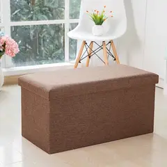 GENERICO - Puff Silla Cubo Organizador Plegable Baul 76x38cm