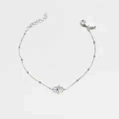 ROSETT - Pulsera limada con esferas y mano hamsa con ojo turco