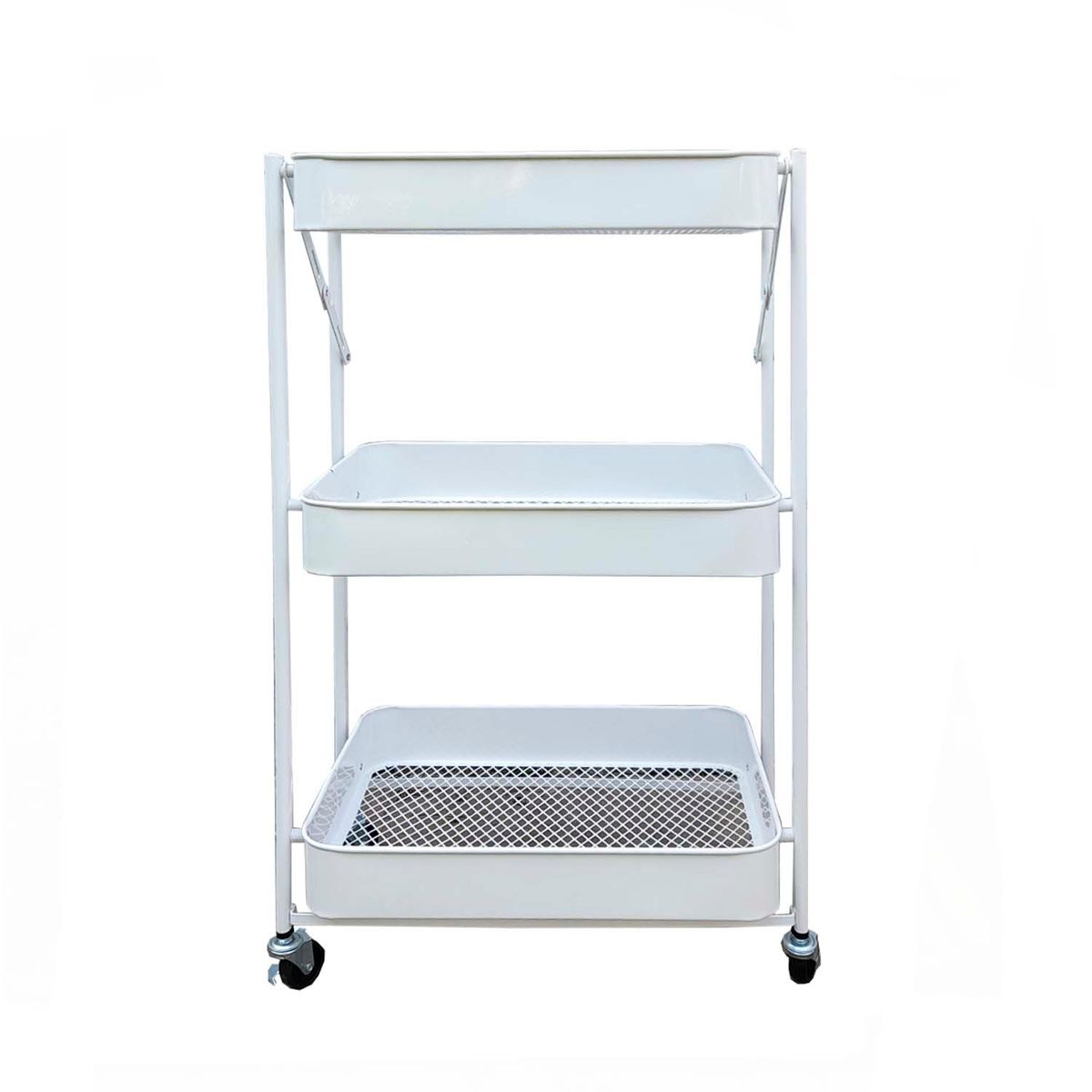 MOBITAT - Carro Organizador Plegable con Ruedas Blanco Mobitat