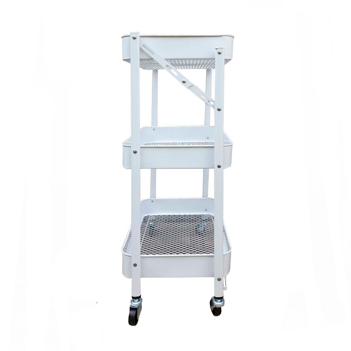 MOBITAT - Carro Organizador Plegable con Ruedas Blanco Mobitat