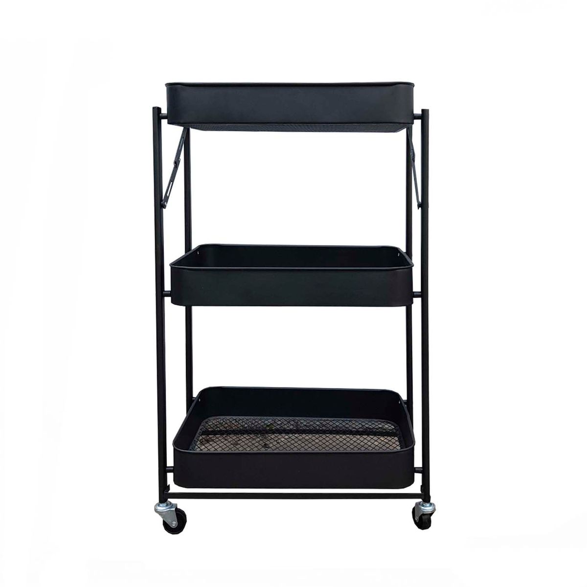 MOBITAT - Carro Organizador Plegable con Ruedas Negro Mobitat