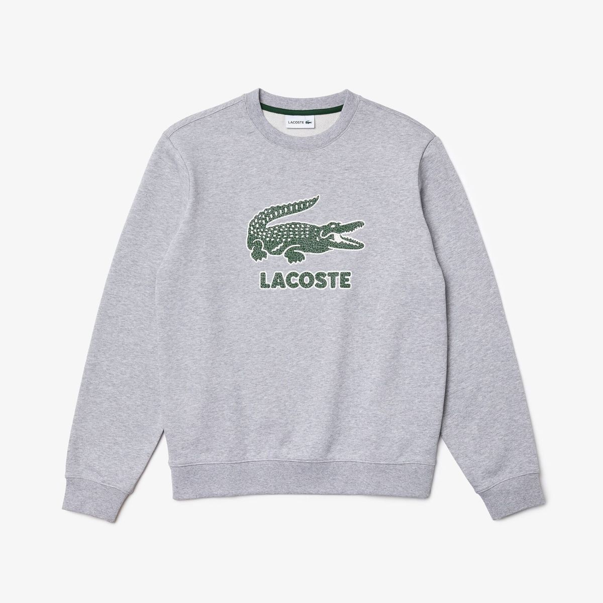 LACOSTE - Polerón Cuello Redondo Hombre Lacoste SH3233 Gris