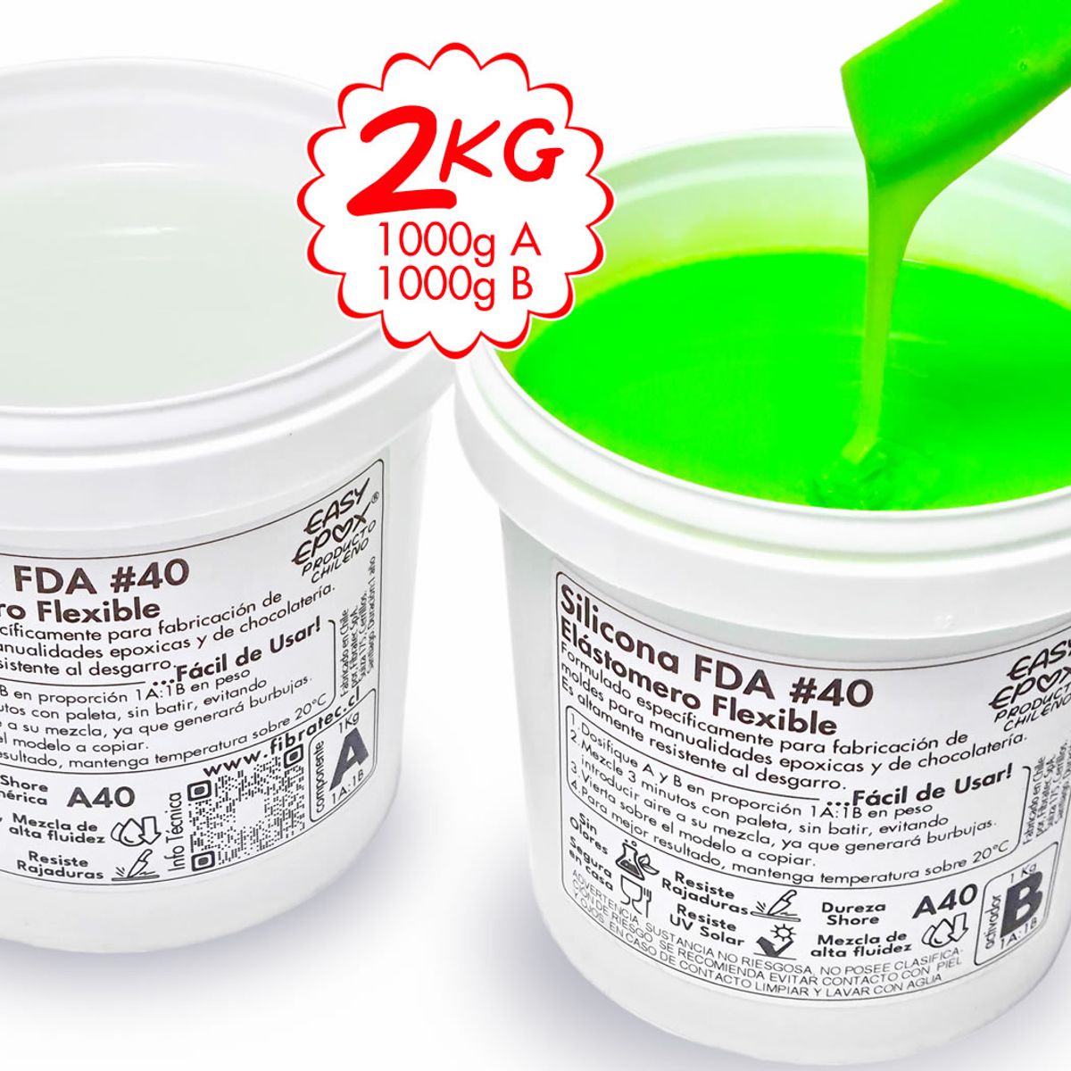 EASY EPOX - Silicona de Caucho para Moldes Epoxicos Chocolateria GRANDE