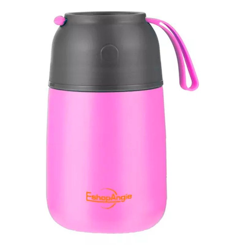 OFERTABKN - Termo De Comida Acero Inoxidable De 650ml  Cuchara Rosado
