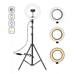 GENERICO - Aro De Luz 26 Cm Fotografia Iluminacion + Tripode 180 Cm
