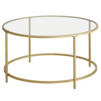 Mesa de centro vidrio Gold premium