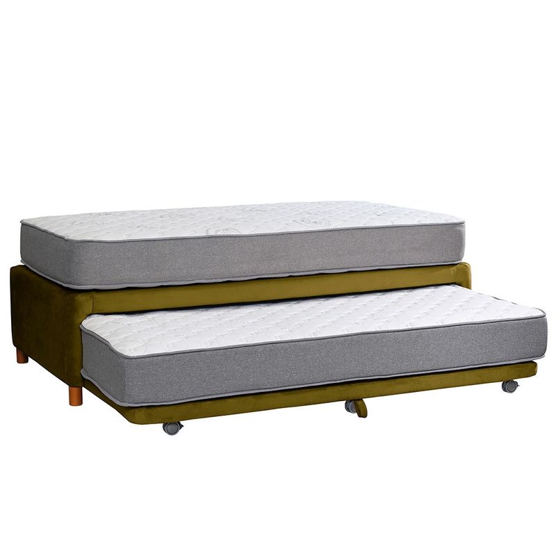 LATAM HOME - CAMA NIDO ZEN BEST TELA VERDE 1 1/2 PZA