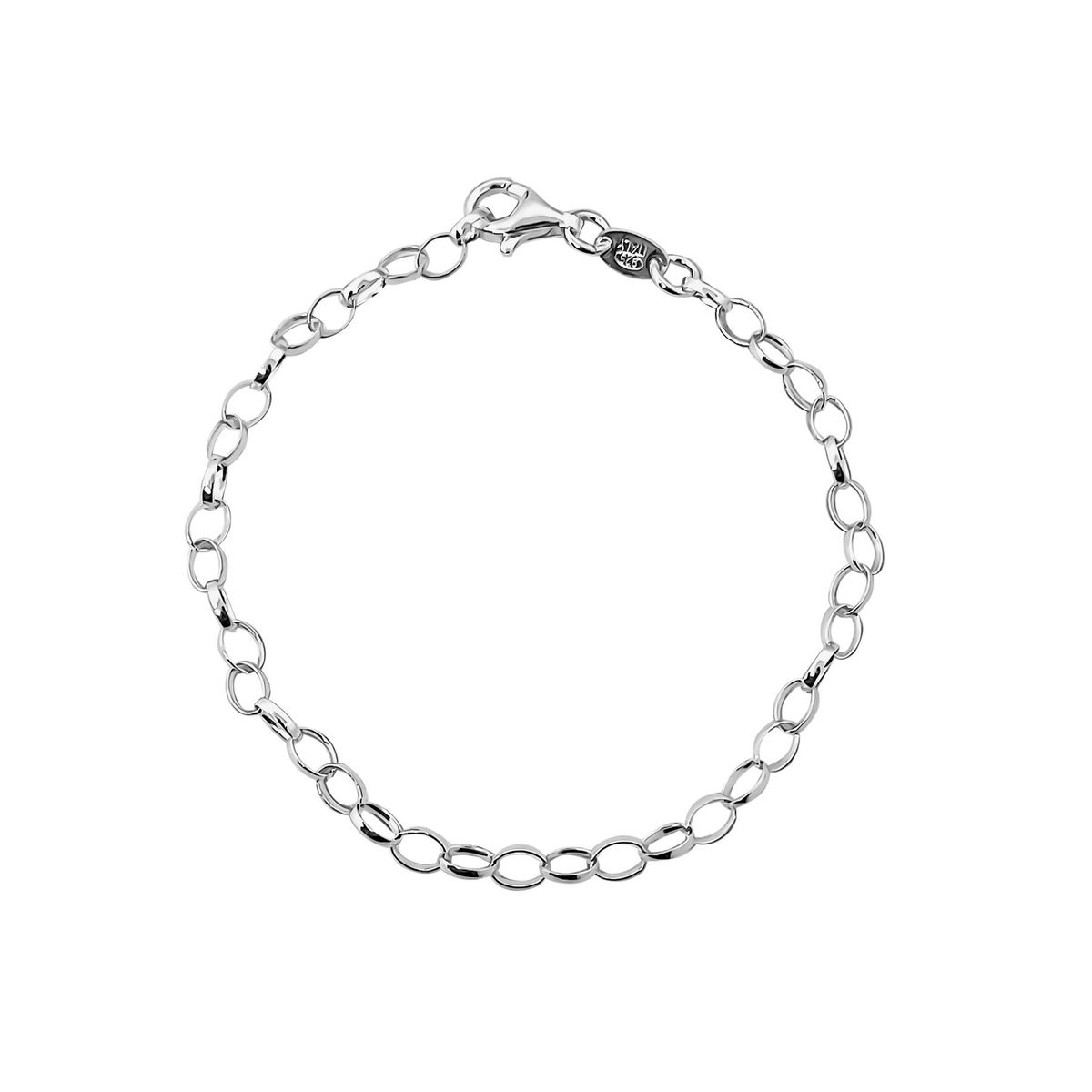 COGGIOLA - Pulsera Eslabón Óvalo Plata Fina 925