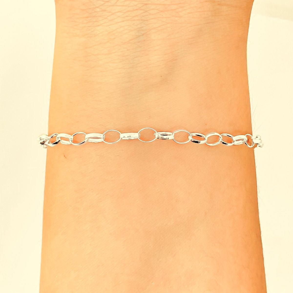 COGGIOLA - Pulsera Eslabón Óvalo Plata Fina 925
