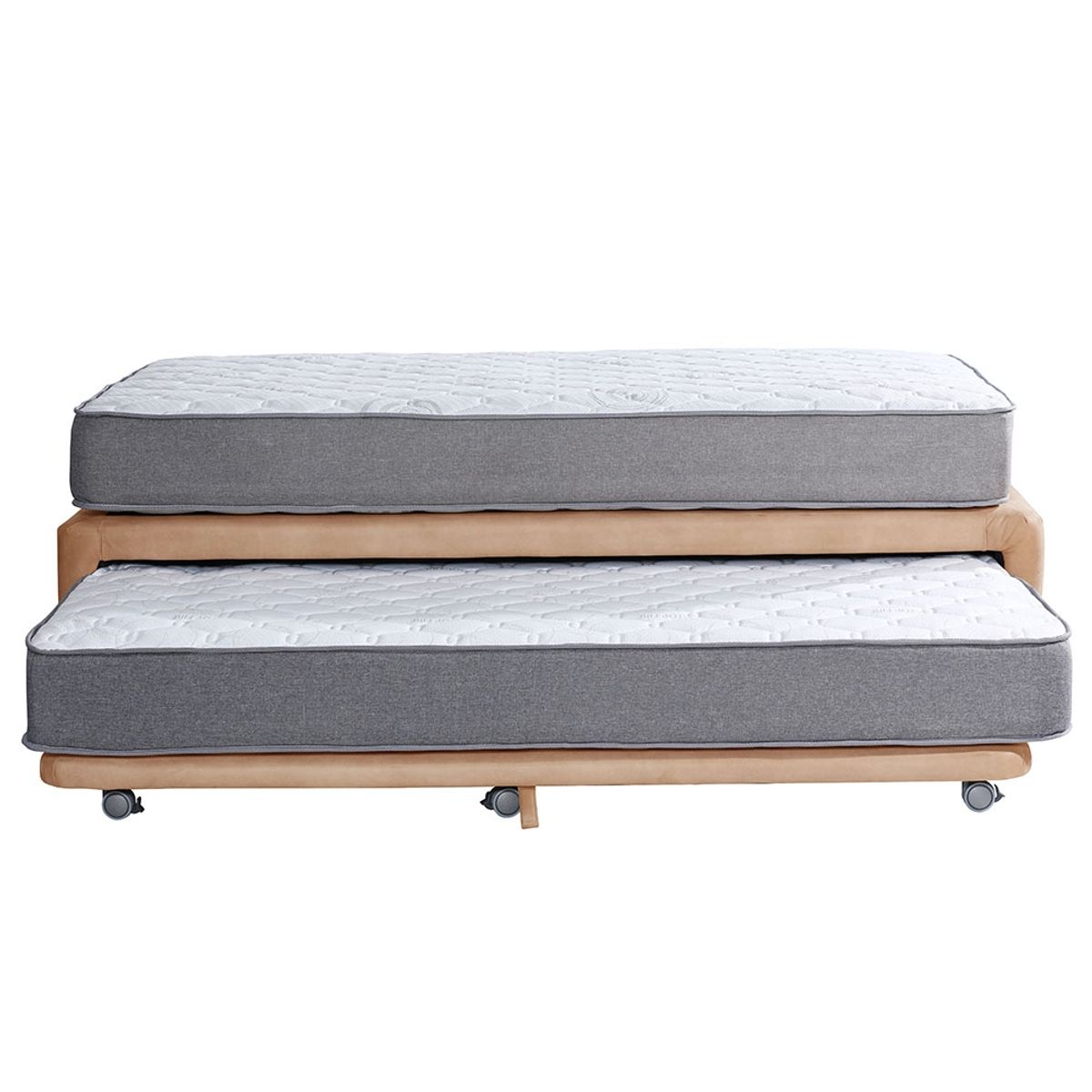 LATAM HOME - Cama Nido Latam Home Nido Zen Best Cuero Beige 1.5 Plazas
