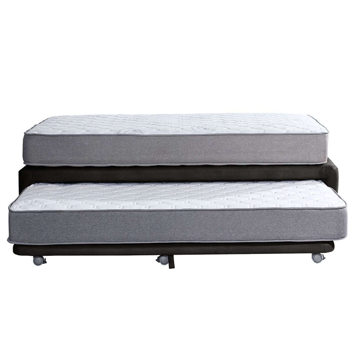 LATAM HOME - CAMA NIDO ZEN BEST CUERO NEGRO 1 1/2 PZA