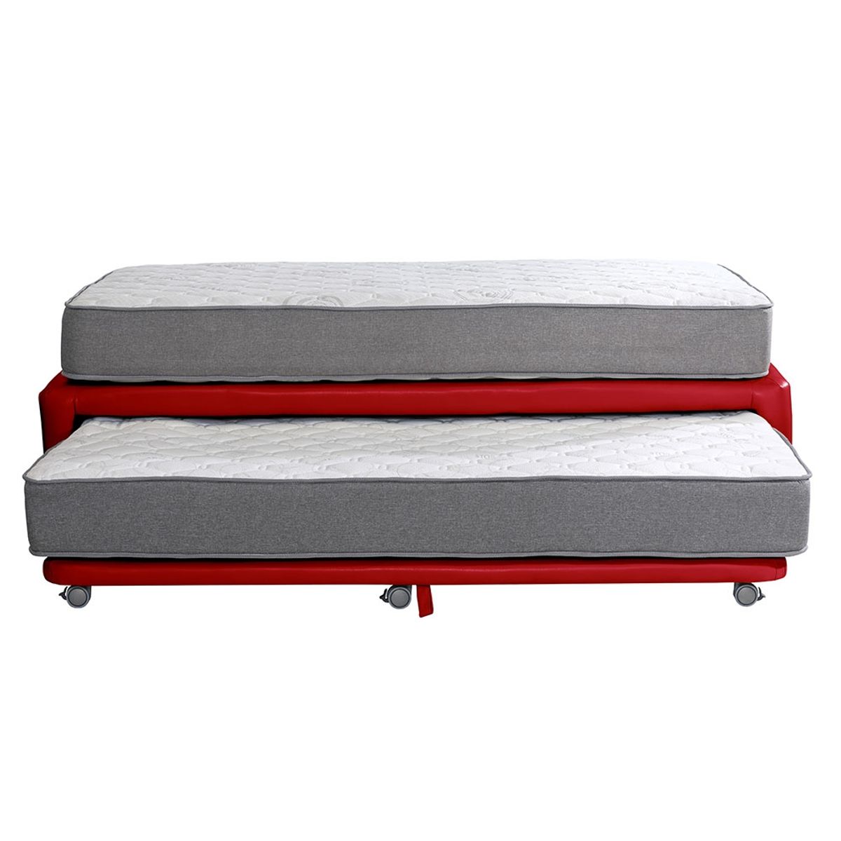 LATAM HOME - CAMA NIDO ZEN BEST PU ROJO 1 1/2 PZA
