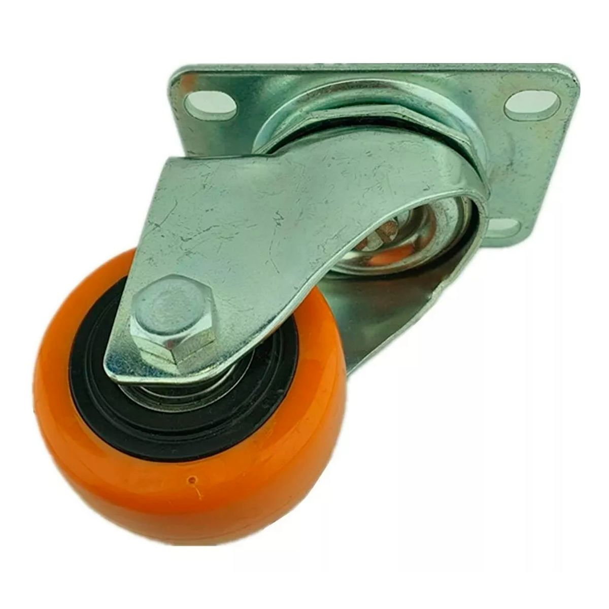 GENERICO - Rueda Naranja Giratoria 2.5 Pulgadas