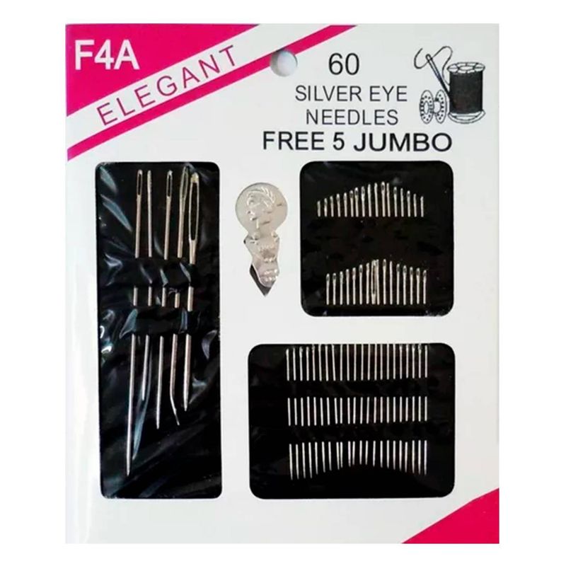 GENERICO - Pack 60 Agujas Para Coser A Mano Surtidas