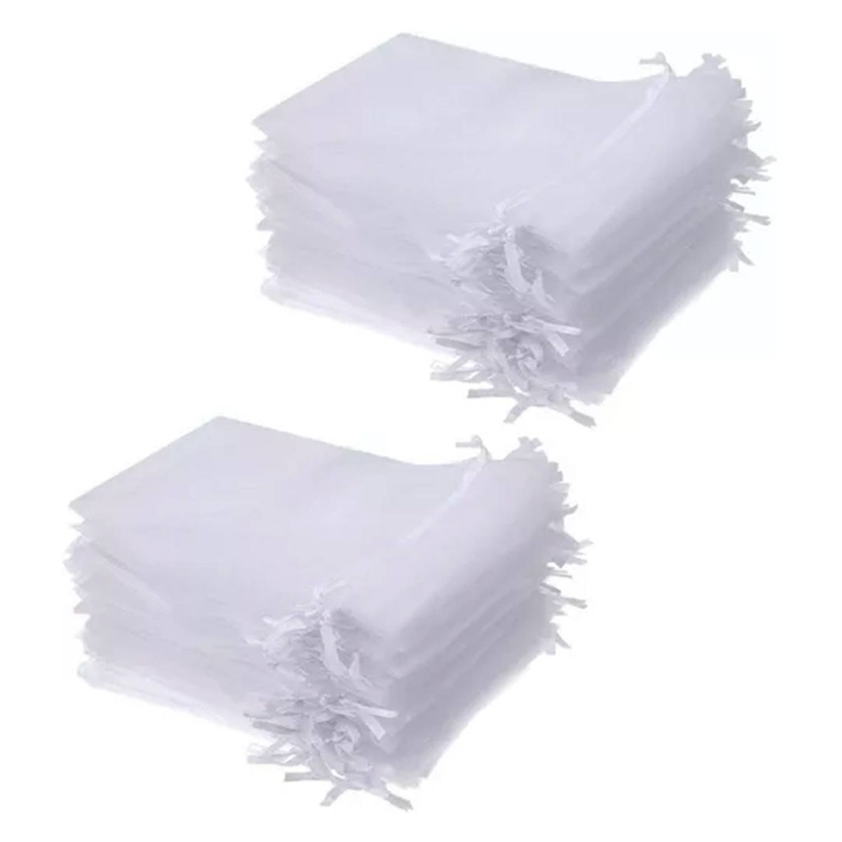 GENERICO - Set 100 Bolsas De Tela Blanca 10x15 Cm