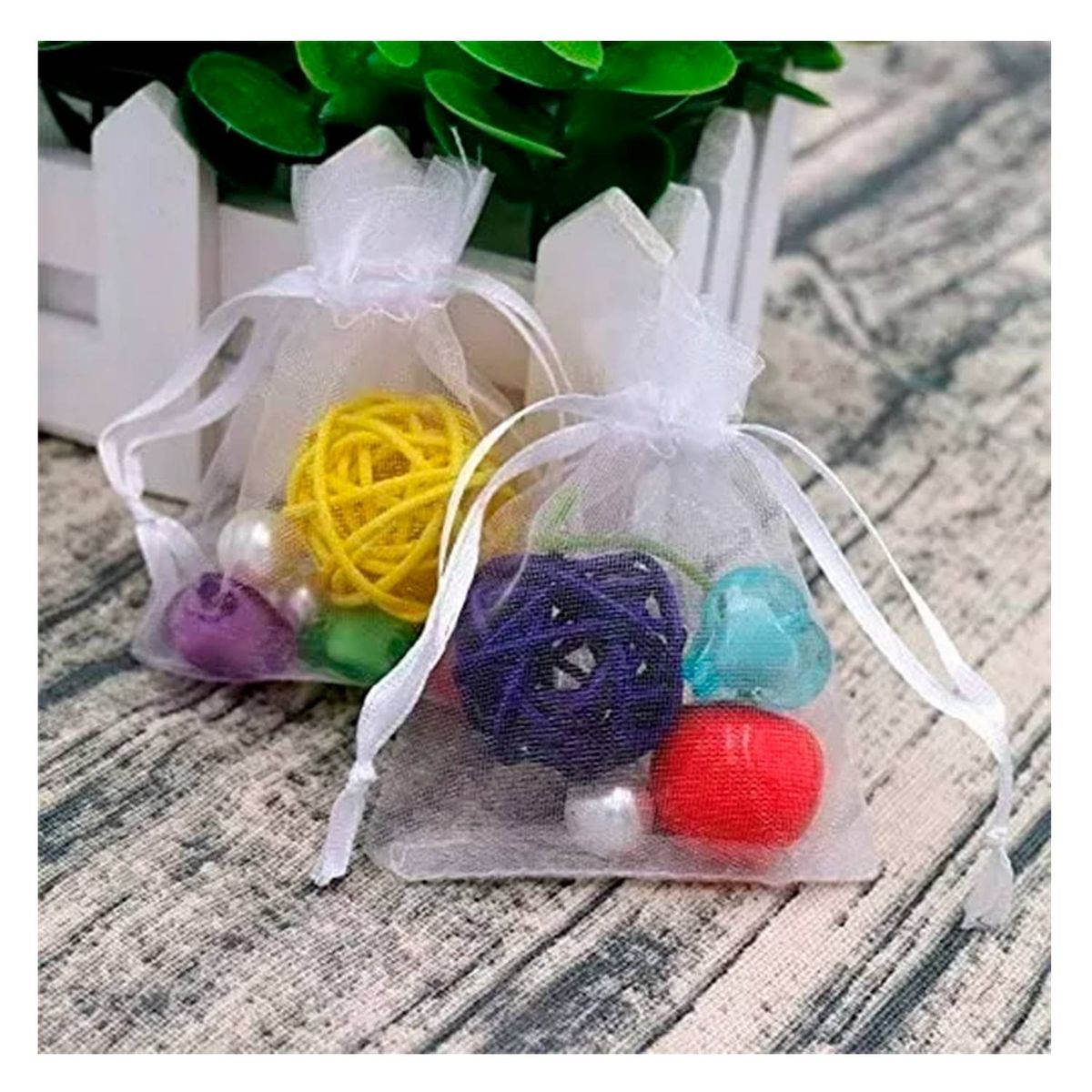 GENERICO - Set 100 Bolsas De Tela Blanca 10x15 Cm