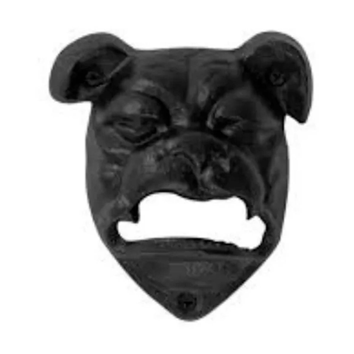 GENERICO - Destapador Para Pared De Cabeza Perro Bulldog Hierro