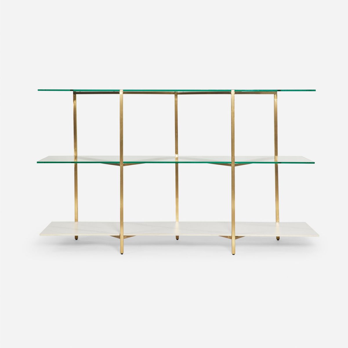 ROSEN - Estante Rosen Albert Dorado Blanco