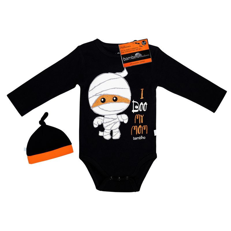 BAMBINO - Body Y Gorrito Halloween Momia Niño  6-9 Meses