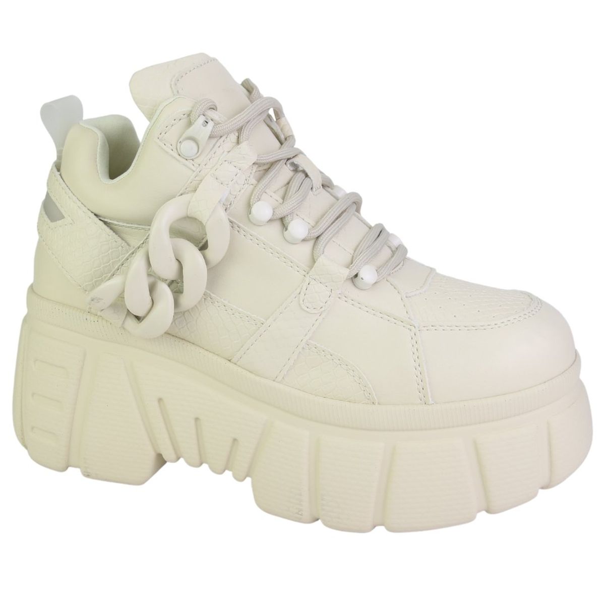CHALADA - Botin Mujer Blanco Casual Chalada Nrock-11
