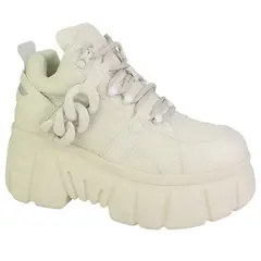 CHALADA - Botin Mujer Blanco Casual Nrock-11