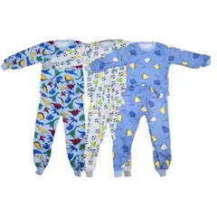 AGW - Pack 3 Pijamas Algodón Franela Niño Colores Surtidos