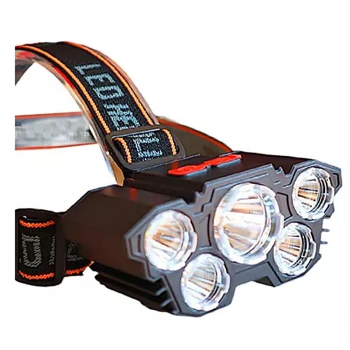 GENERICO - Linterna Led Minero Frontal 5 Led Impermeable Recargable USB