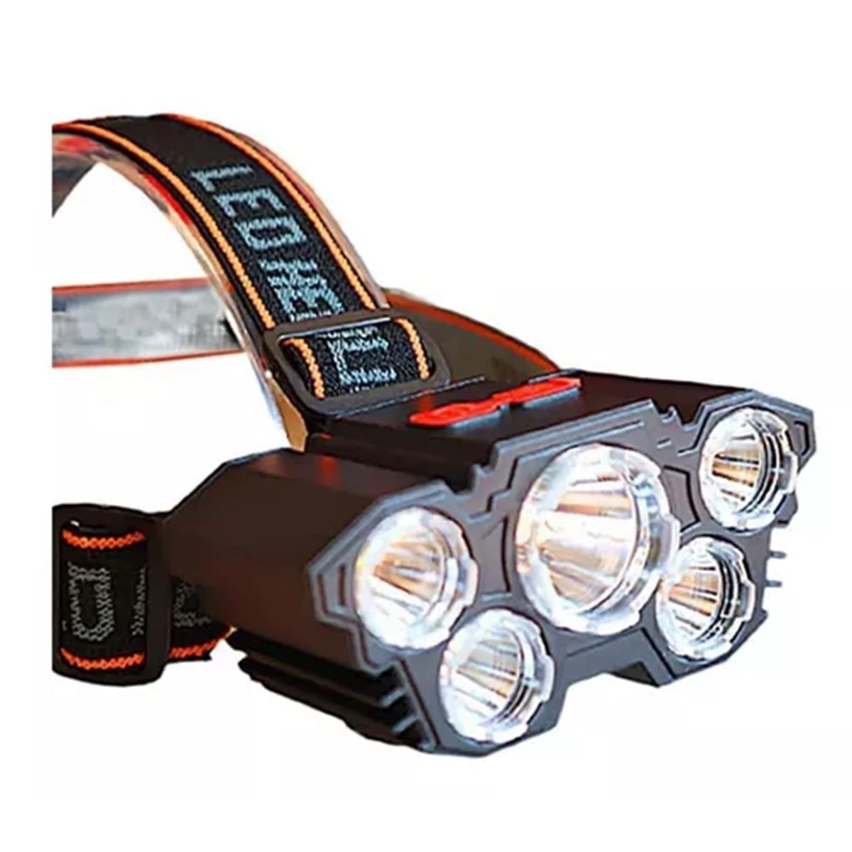 GENERICO - Linterna Led Minero Frontal 5 Led Impermeable Recargable USB