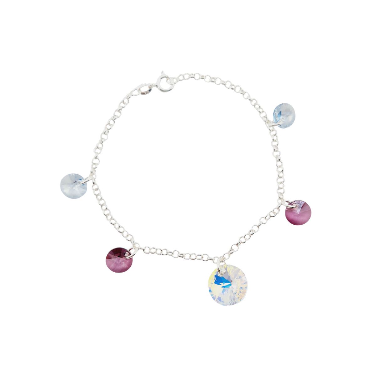 JOYAS MONTERO - Pulsera Nepal Plata 925 creado con cristales de Swarovski® Antique Pink