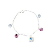 Pulsera Nepal Plata 925 creado con cristales de Swarovski® Antique Pink