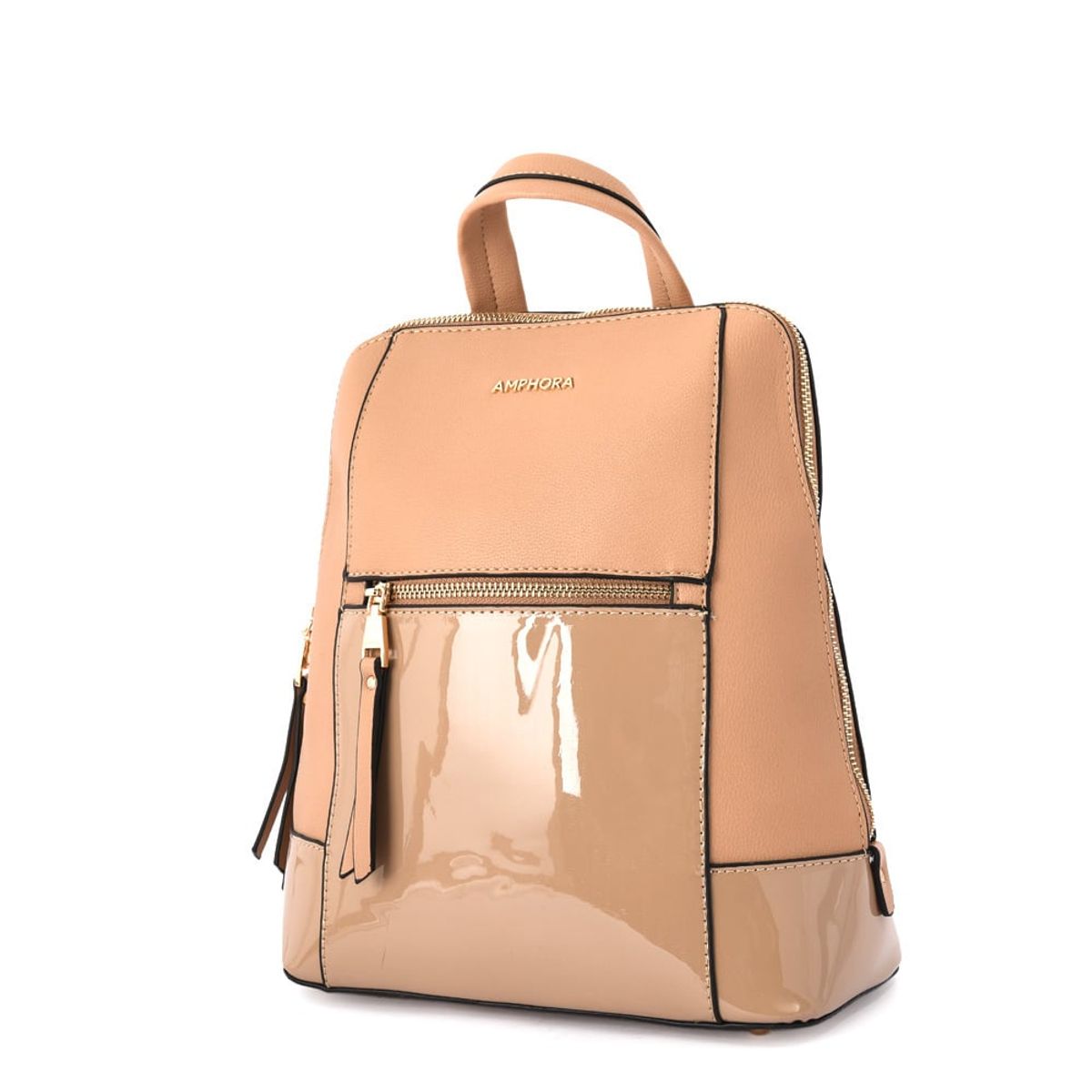 AMPHORA - Mochila azalea mediana beige oscuro