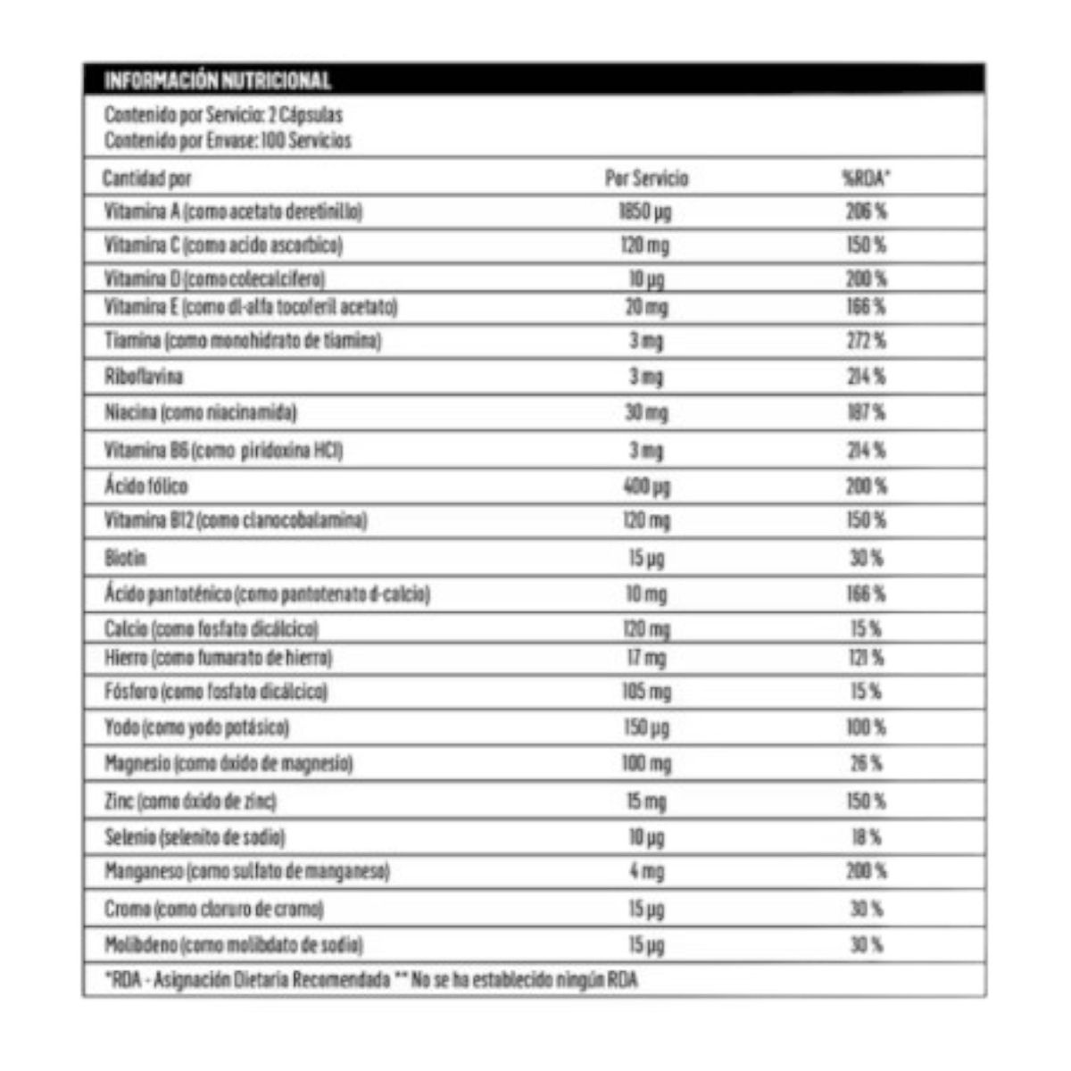 BIOTECH USA - MULTIVITAMINICO ONE DAY 100 TABLETAS -  BIOTECHUSA