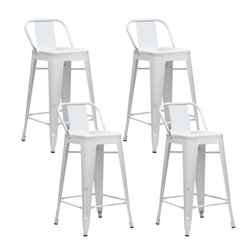 KLIK - Pack de 4 Taburetes Tolix de acero - Blancos KLIK