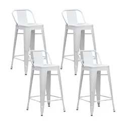 KLIK - Pack de 4 Taburetes Tolix de acero - Blancos