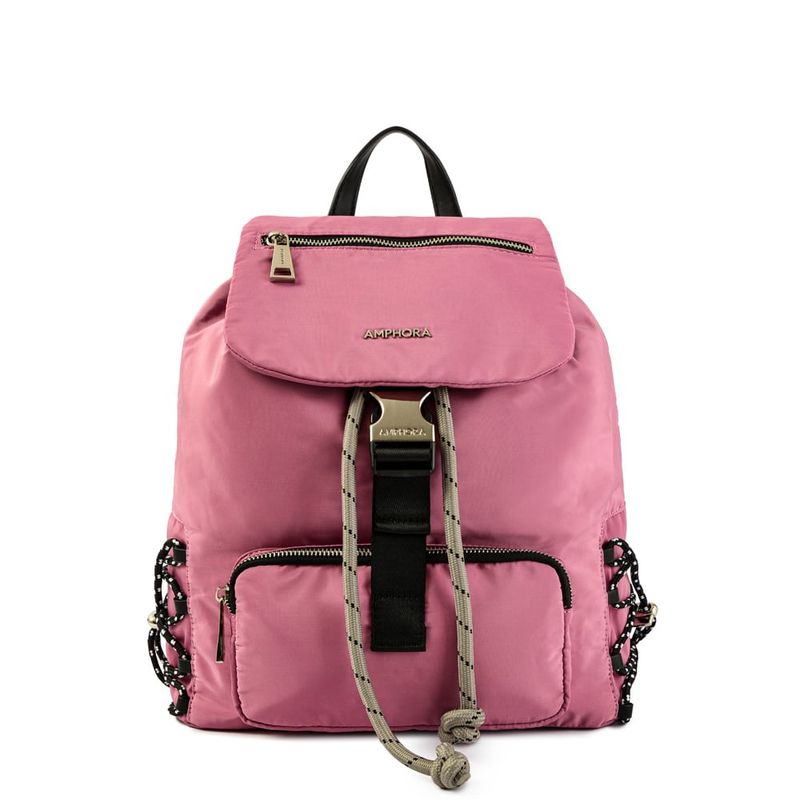 AMPHORA - Mochila Con Tapa Grande Soleil Rosado
