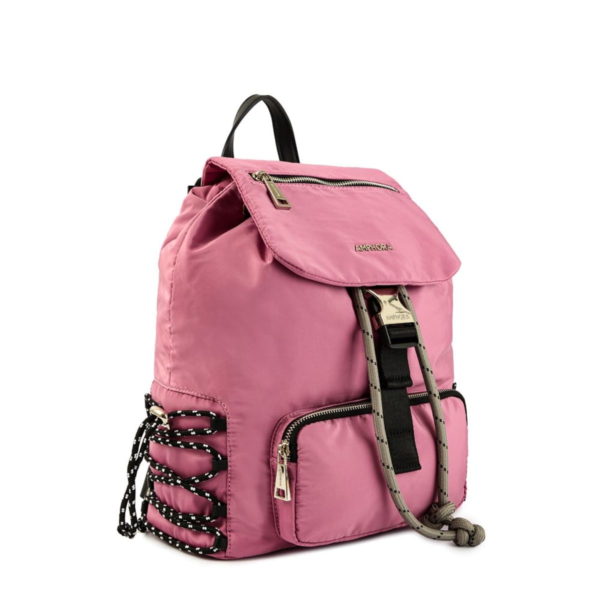 AMPHORA - Mochila Con Tapa Grande Soleil Rosado