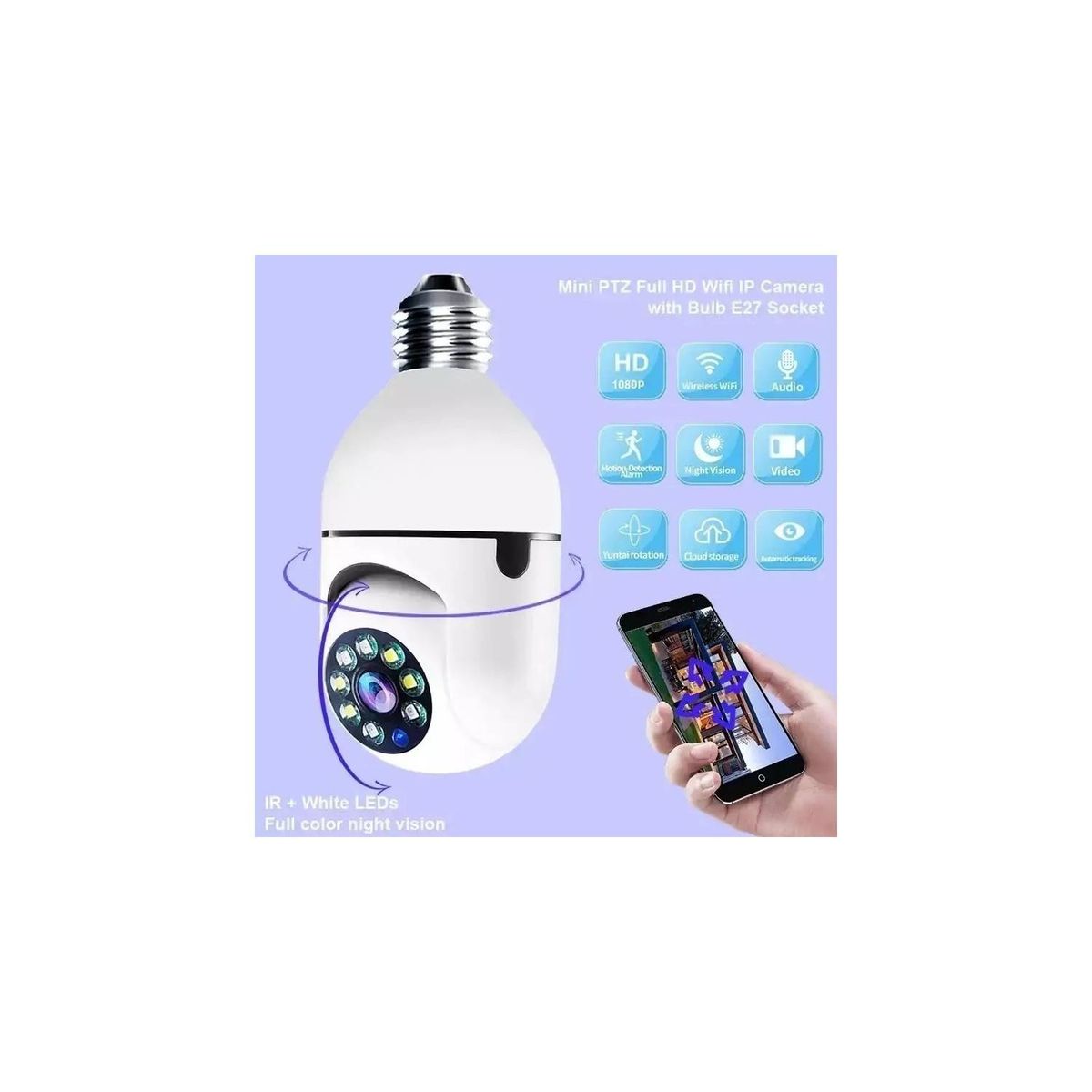 U BUY - Camara Ip Ampolleta Panorámica Wifi / Yoosee