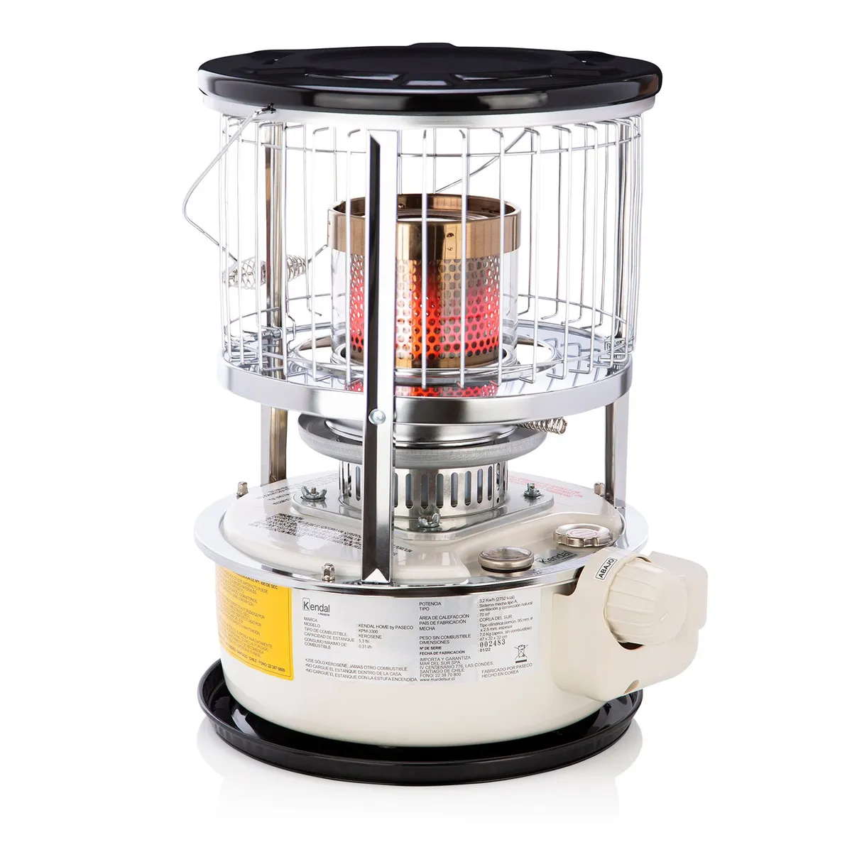 KENDAL - Estufa Parafina Mecha Kendal KPM-3300 Blanca