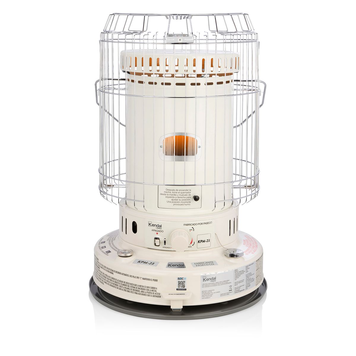 KENDAL - Estufa a Parafina Mecha KPM-23 Blanca