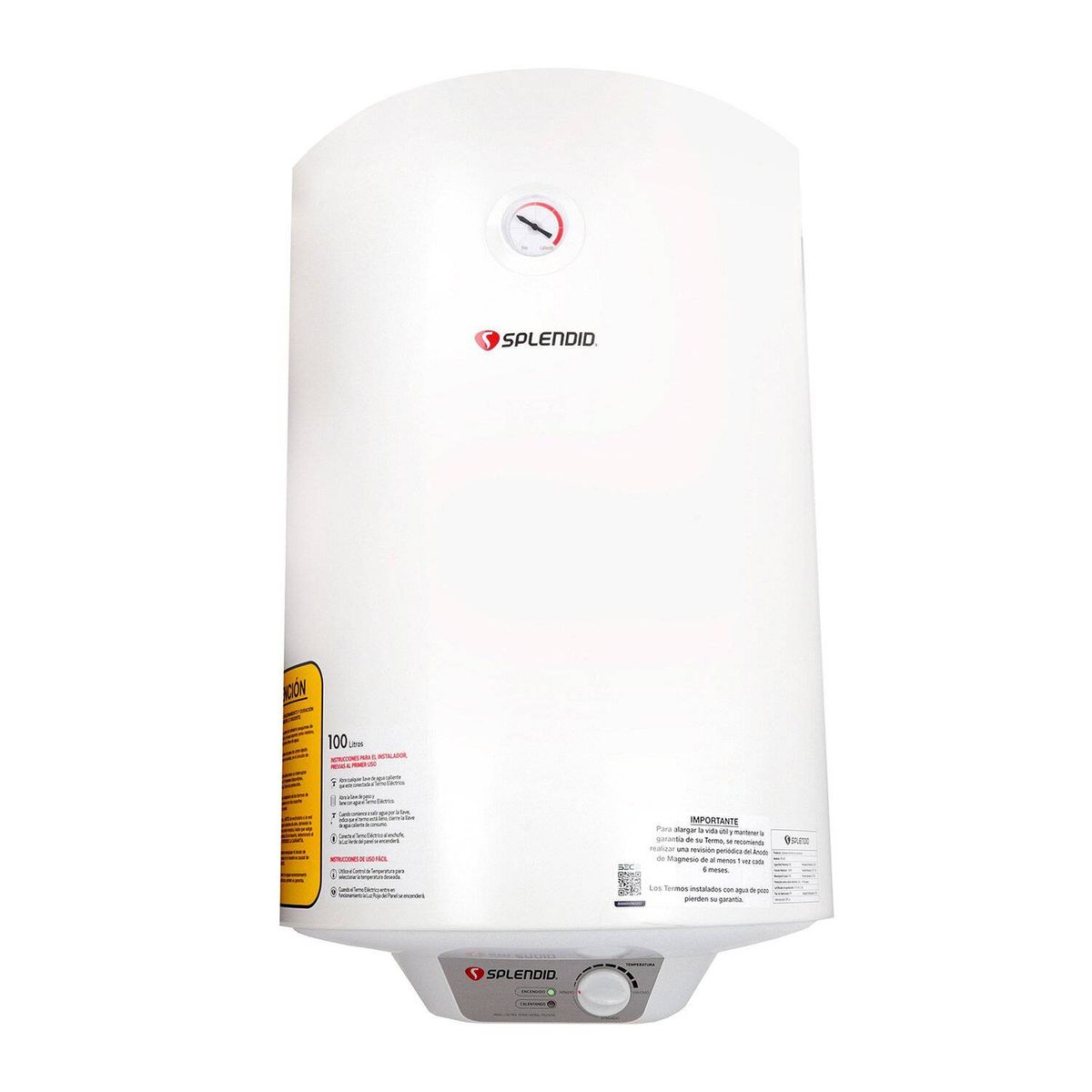 SPLENDID - Termo eléctrico splendid mural 100 lts