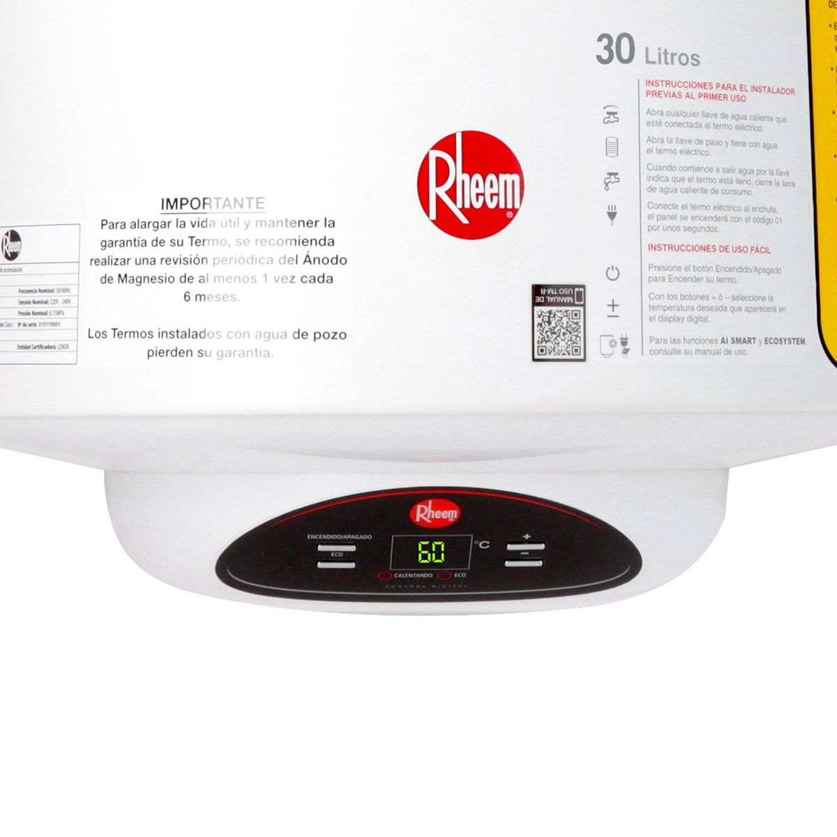 RHEEM - Termo eléctrico mural 30 litros Rheem