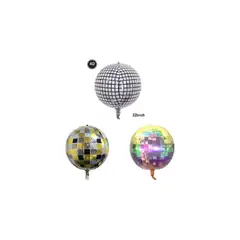 U BUY - Pack 6 Globo Metalico Bola Disco 4d Fiesta Rock & Roll