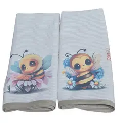 DCOBRE - PAÑO DE LOZA PACK 2 UNIDADES EN COBRE CUTE ABEJITA