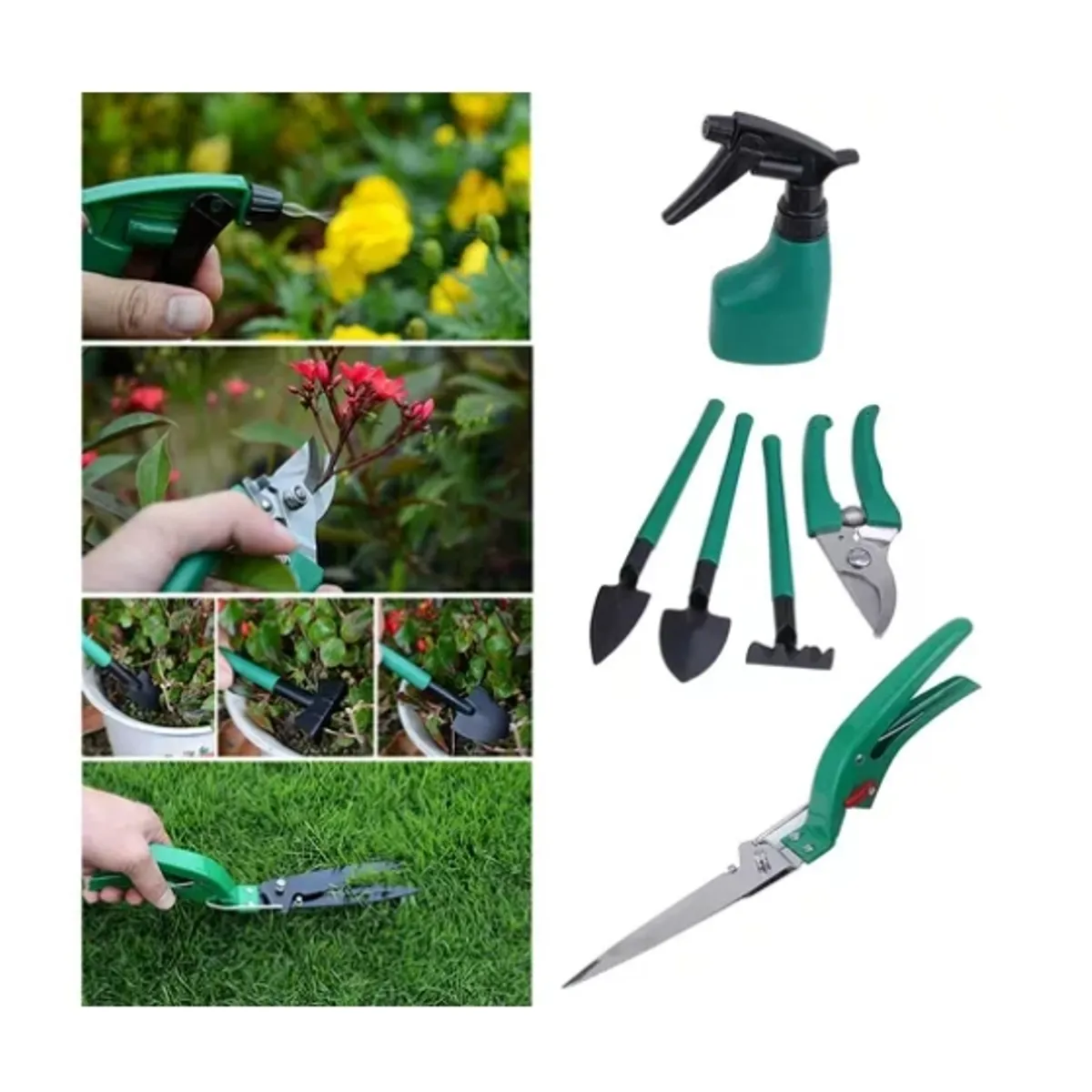Kit Herramientas Jardinería Acero Rastrillo Tijera Podar, marca OFERTABKN - Foto 2
